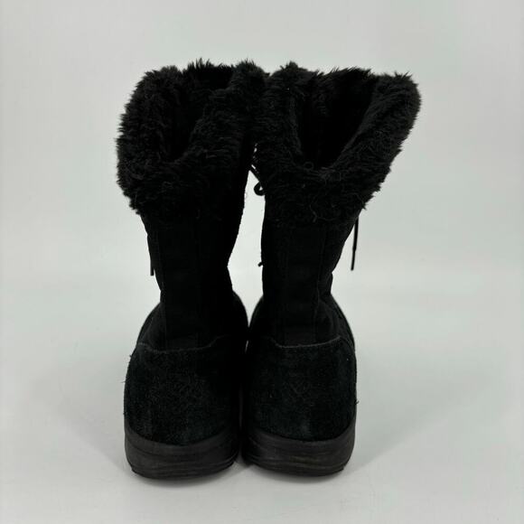 Columbia Ice Maiden Winter Boot Black Suede Leather Waterproof Faux Fur Size 9.5 - Picture 6 of 8